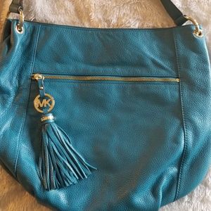 Michael Kors Teal Leather Hobo